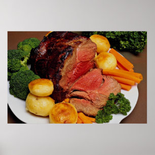 Delicious Roast beef Poster
