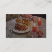 Delicious Romantische kaarslicht Visitekaartje (Achterkant)