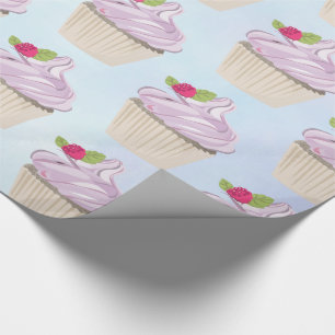 Delicious roze roze koekjesbes bovenaan cadeaupapier