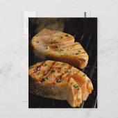 Delicious Salmon steaks op grill Briefkaart (Voorkant / Achterkant)