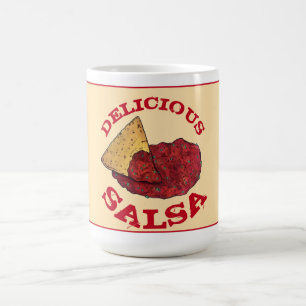 Delicious Tomato Salsa Tortilla Chips Illustratie Koffiemok