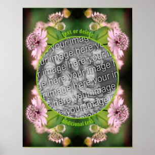 Delige Bloemen Frame Maak Je Eigen Foto Poster