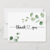 Delight Eucalyptus Platte Trouw Dankkaart Bedankkaart (Voorkant)