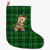 Delighted Norwich Terrier Christmas Stocking Grote Kerstsok (Voorkant)