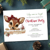 Delightful peeking reindeer editable party card kaart