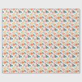 Delightful Sunset Bouquet Wrapping Paper Cadeaupapier (Vlak)