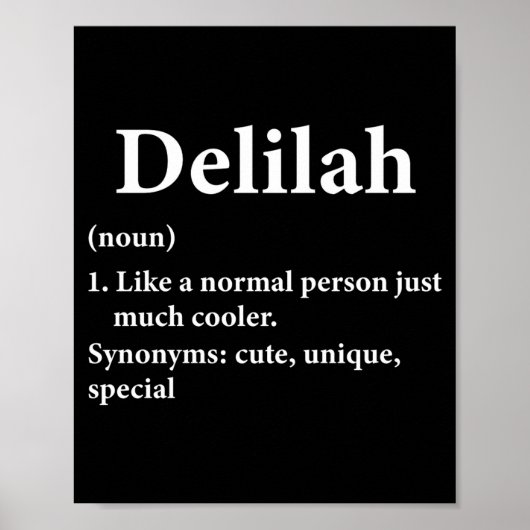Delilah Name Definition  Poster (Voorkant)