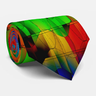 Délirium cool coloré moderne cravate d'art abstr