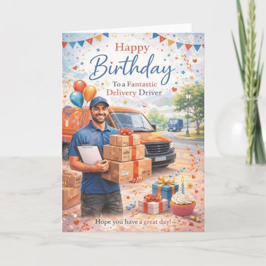Delivery Driver Birthday Card Kaart (Voorkant)