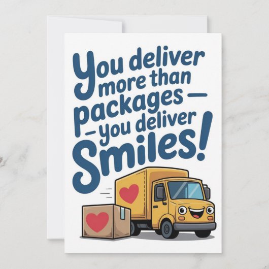 Delivery Driver Thank You Card Bedankkaart (Voorkant)