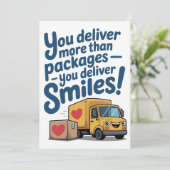 Delivery Driver Thank You Card Bedankkaart (Staand voorkant)