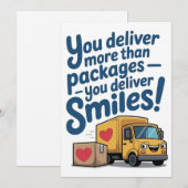 Delivery Driver Thank You Card Bedankkaart (Voorkant / Achterkant)
