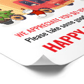 Delivery Driver Thank You Sign Poster (Hoek)