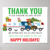 Delivery Driver Thank You Snack Sign Poster (Voorkant)