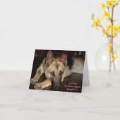 Délivrance de berger allemand de carte de (Fleur jaune)