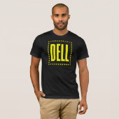 Dell Logo, donkere T-shirt (gele Logo) (Voorkant volledig)