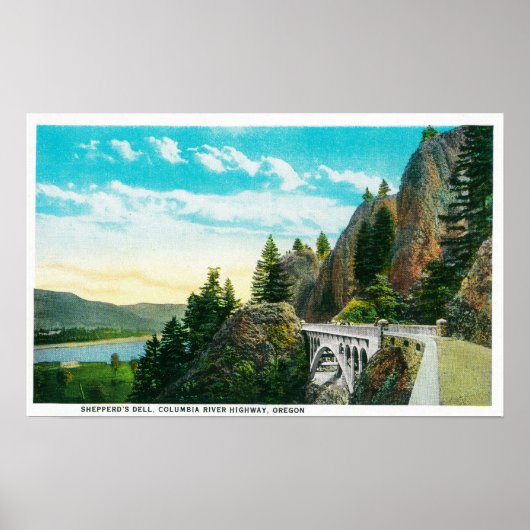 Dell van Shepperd over de Columbia River Poster (Voorkant)