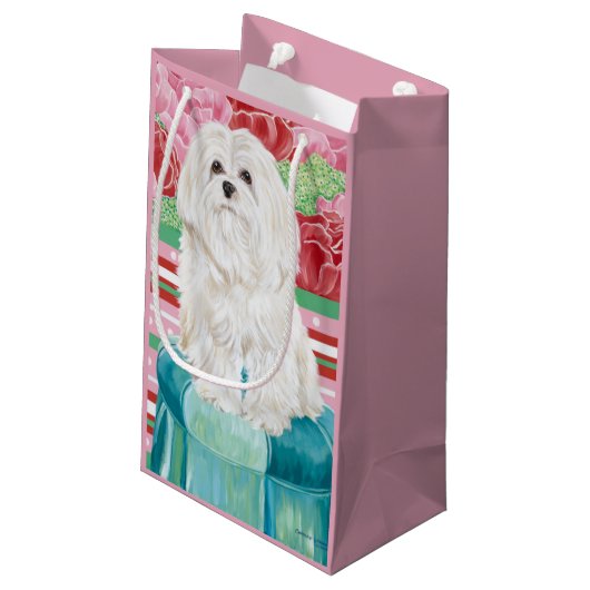 Della Roos Maltese Klein Cadeauzakje (Achterkant Gekanteld)