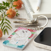 Della Roos Maltese Sleutelhanger (Voorkant Rechts)