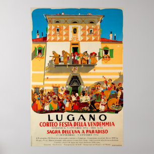 Della Vendemmia, Lugano, affiche de festa de
