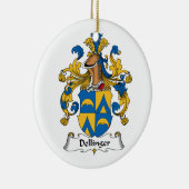 Dellinger Family Crest Keramisch Ornament (Rechts)