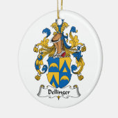Dellinger Family Crest Keramisch Ornament (Links)