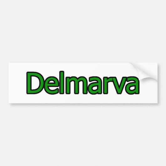 Delmarva Text Logo Bumpersticker (Voorkant)
