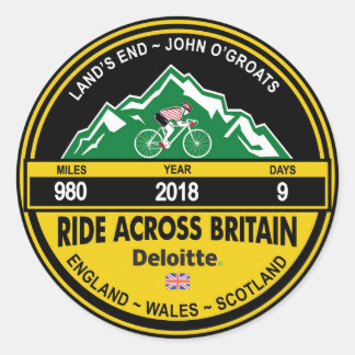 Deloitte RIDE ACROSS BRITAIN 2018 Ronde Sticker