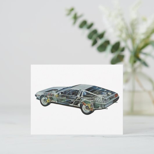 DeLorean Briefkaart (Staand voorkant)