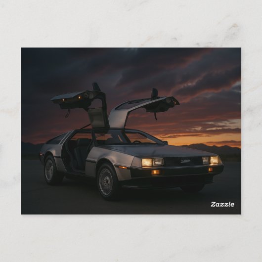 DeLorean Briefkaart (Achterkant)