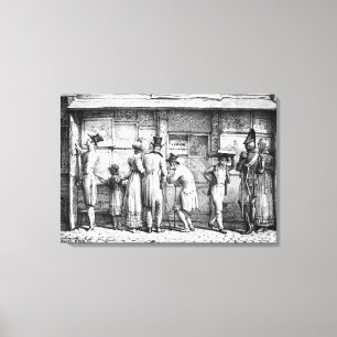 Delpech's lithografische printshop, c.1818 canvas afdruk