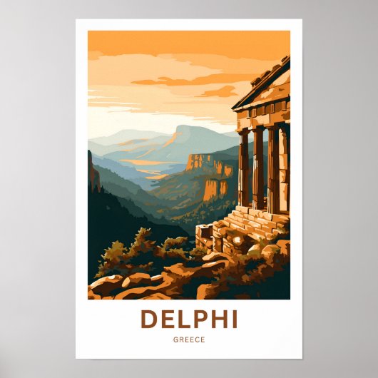 Delphi Griekenland Reisprint Poster (Voorkant)