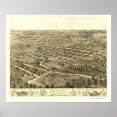 Delphi, IN Panorama - 1868 Poster (Voorkant)