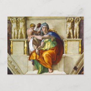 Delphic Sibyl door Michelangelo Briefkaart