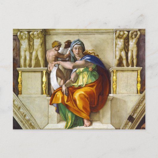 Delphic Sibyl door Michelangelo Briefkaart (Voorkant)