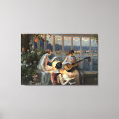 Delphin Enjolras' Les Musiciennes sur la Terrasse Canvas Afdruk (Voorkant)