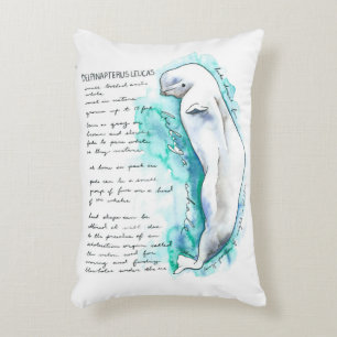 Delphinapterus Leucas Beluga Whale Pillow Accent Kussen