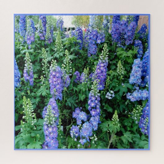 Delphinium belles fleurs bleues puzzle puzzle (Vertical)