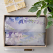 Delphinium Bloemen met Waterverf Wasbeurten Tissuepapier (Geschenk)