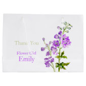 Delphinium fleur mariage fille en faveur sac cadea (Dos)