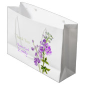 Delphinium fleur mariage fille en faveur sac cadea (Devant Angle)