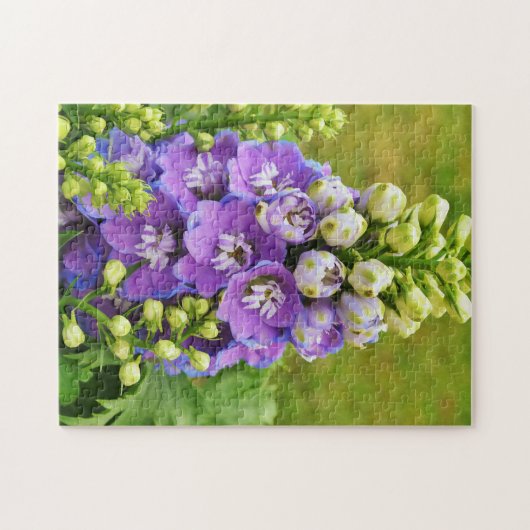 Delphinium Larkspur Flower Medium Puzzle Legpuzzel (Horizontaal)