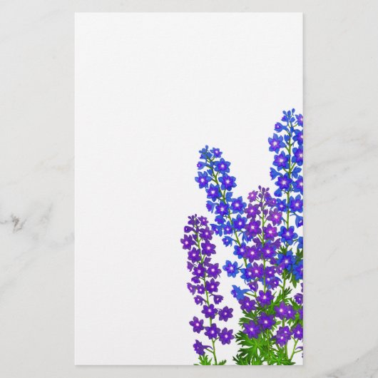 Delphinium Larkspur Jardin Floral Papeterie (Devant)