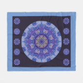 Delphinium mandala fleece deken (Voorkant (Horizontaal))