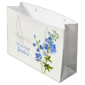 Delphinium mariage bleu fleur fille en faveur sac  (Dos Angle)