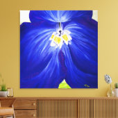 Delphinium - Oorspronkelijk schilderen, omwikkeld  Canvas Afdruk (Insitu (Woonkamer))