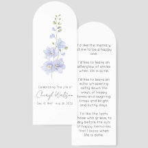 Delphinium | Signet de deuil simple