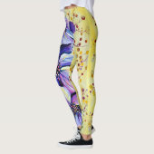 Delphiniumbloemen schilderen leggings (Links)