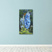 "Delphiniums" Galerie Toile Enveloppée Imprimer (Insitu (Plancher de Bois))