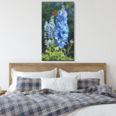 "Delphiniums" Galerie Toile Enveloppée Imprimer (Insitu(Chambre))